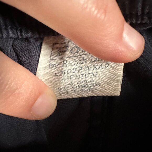 Polo Ralph Lauren Mens M Navy Blue Lounge Pants Cotton Elastic Waist Logo Pocket - Picture 6 of 9